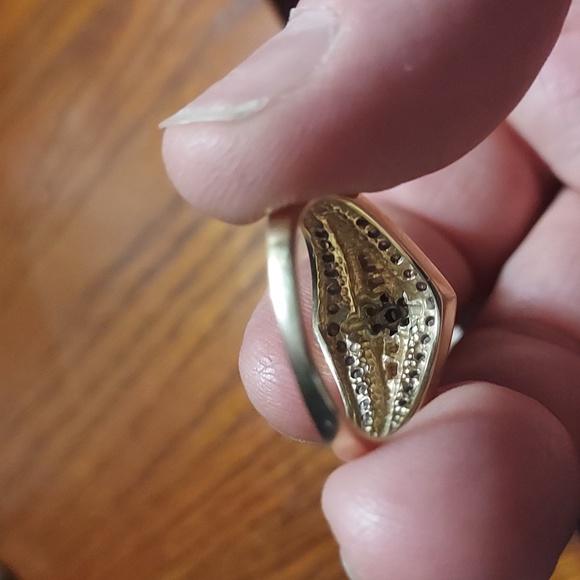 💎💍10K Yellow Solid Gold Diamond Vintage Cluster Ring  6.06 Grams - Picture 10 of 16